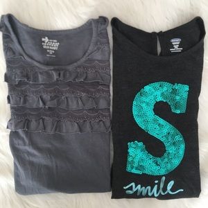 2 Old Navy Long Sleeve Tops, Size X-Large 14